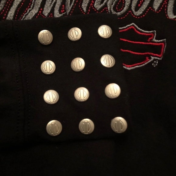 Harley-Davidson Black Embroidered Tee - Picture 7 of 8